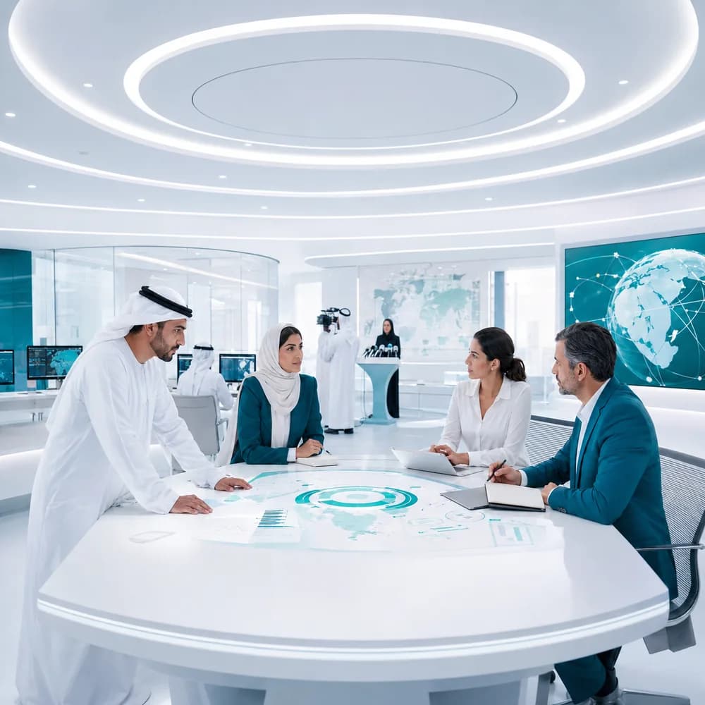 فريق اتصالات تسويقية في اجتماع عمل